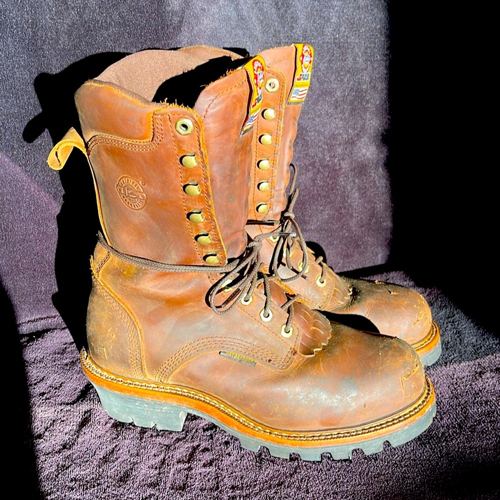 Size 10 Ee Brown Justin Jmax Logger Boots
